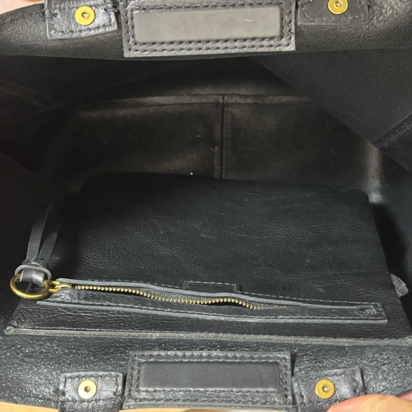 Madewell Abroad Black Leather Crossbody Tote Bag - Picture 15 of 15